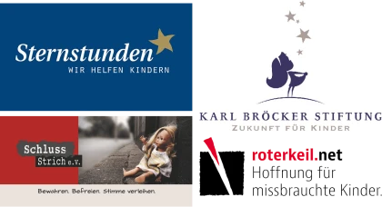 Logos von Sternstunden, Schluss-Strich, Karl Böcker Stiftung und Rotkeil